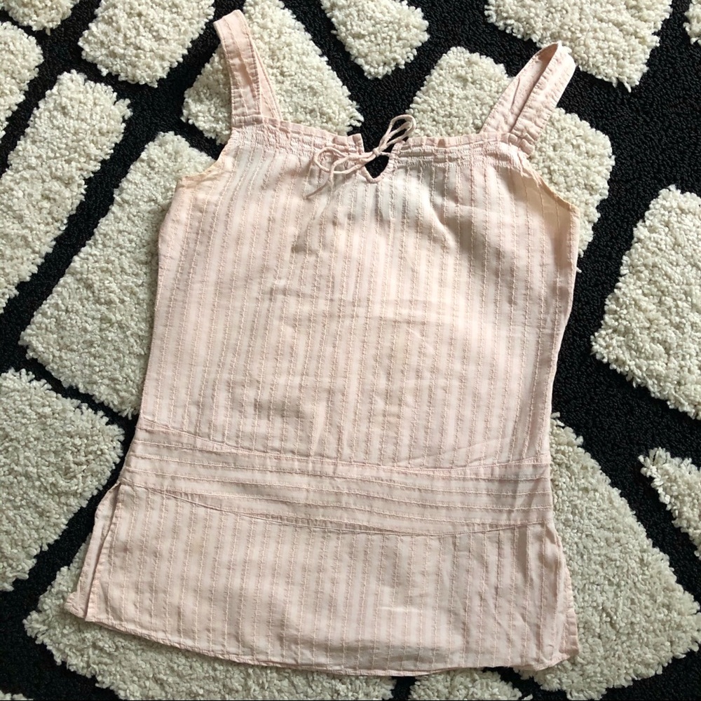 American Eagle Cotton Textured Sleeves Top